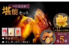 【12回定期便】【堪能セット】 べにはるか 堪能セット 各5パック ＜大地のいのち＞ [CDA052]