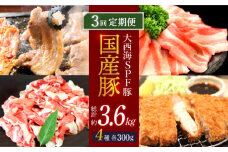 【訳あり】【3回定期便】【大人気こま切れ入り♪】大西海SPF豚 国産豚 豚肉4種類 1.2kgセット 【大西海ファーム食肉加工センター】 [CEK167]