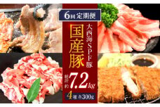 【訳あり】【6回定期便】【大人気こま切れ入り♪】大西海SPF豚 国産豚 豚肉4種類 1.2kgセット 【大西海ファーム食肉加工センター】 [CEK168]