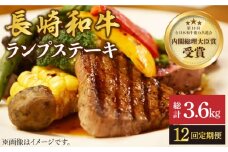 【さっぱり柔らか】【12回 定期便 】 長崎和牛 ランプステーキ 約300g（2枚）＜株式会社 黒牛＞ [CBA054]