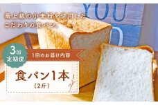 【子供も安心して食べられる！】【3回定期便】 食パン 1本（2斤） 朝のお供に ＜MAHALO＞ [CFL008] 長崎 西海 パン 朝ごはん 小麦粉 手作り 人気 こだわり おいしい 贈答 ギフト