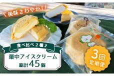 【3回定期便】【歴史を感じる】最中アイスクリーム 2種 計15個 ＜アイスクリーム木場＞ [CFM002]