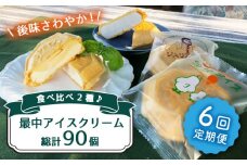 【6回定期便】【歴史を感じる】最中アイスクリーム 2種 計15個 ＜アイスクリーム木場＞ [CFM003]