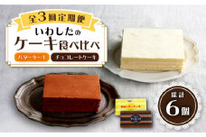 【3回定期便】【☆ご褒美食べ比べ☆】 チョコレートケーキ（チョコレンガ）1個＆ 特選 バターケーキ 1個 計2個＜お菓子のいわした＞ [CAM065]