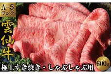 雲仙牛(A5ランク)しゃぶしゃぶ・すき焼き(ロース600g)