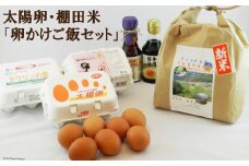 太陽卵・棚田米「卵かけご飯セット」 [落水正商店 長崎県 雲仙市 item2140] 米 お米 棚田米 たまご 卵 太陽卵 セット 食べ比べ