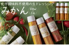 雲仙ナチュラルドレッシング みかん 150ml×3 [ベジドリーム 長崎県 雲仙市 item1626] ドレッシング 雲仙 調味料 サラダ