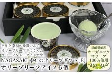 NAGASAKI 幸せのオリーブギフトE オリーブリーフアイス 6個 [ナチュラルファーミング 長崎県 雲仙市 item1799] アイス アイスクリーム