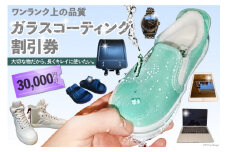 【ワンランク上の品質】ガラスコーティング割引券（30,000円分）＜ソースアップ＞【長崎県雲仙市】