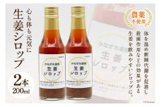 【先行受付】【50セット限定】 生姜シロップ 200ml×2本 [かなざわ農園 長崎県 雲仙市 item1753] 生姜 シロップ ジンジャー