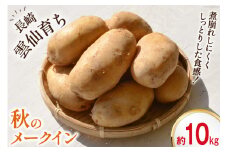 【島原半島育ち】 秋 じゃがいも メークイン 約10kg [まるまさ 長崎県 雲仙市 item1209] ジャガイモ じゃが芋 期間限定