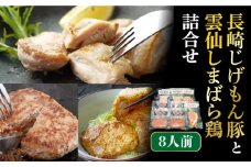 長崎じげもん豚 と 雲仙しまばら鶏 詰合せ（8人前） / 豚 鶏 セット 南島原市 / 溝田精肉店 [SBP010]