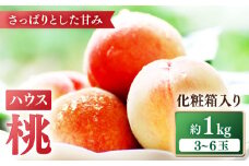 【2026年5月下旬～発送】桃 特別栽培ハウスもも 約1kg 化粧箱入り / 桃 もも モモ フルーツ 果物 旬 / 南島原市 / ふくはちファーム [SBS005]