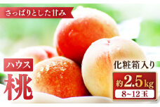【2026年5月下旬～発送】桃 特別栽培ハウスもも 約2.5kg 化粧箱入り  / 桃 もも モモ フルーツ 果物 旬 / 南島原市 / ふくはちファーム / 福島農園 [SBS006]