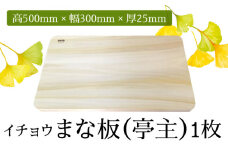【においが残らずお手軽】イチョウ まな板（亭主）①  / 南島原市 / 森永材木店 [SBK005]