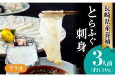 【弾力ある身とさっぱりした味わい】長崎県産 とらふぐ刺身 3人前・アラ・皮・ヒレ・紅葉おろし・ポン酢付 / ふぐ フグ 河豚 とらふぐ トラフグ 刺身 刺し身 ふぐ刺し フグ刺し とらふぐ刺し トラフグ刺し てっさ ふぐ刺身 とらふぐ刺身 ふぐ 冷蔵 ふぐ刺し 冷蔵 / 南島原市 / 大和庵 [SCJ010]