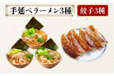 手延べ ラーメン 3種 餃子 3種 セット  / らーめん 麺 とんこつ 味噌 カレー バジル 詰め合わせ おかず 弁当 / 南島原市 / はなぶさ [SCN066]