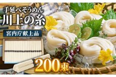  【宮内庁献上品】島原手延べそうめん 川上の糸 1kg×10箱 / 南島原市 / 川上製麺 [SCM014]