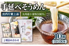 【宮内庁献上】手延べそうめん 2種 詰め合せ 川上の糸 5kg（10箱） / 九州産小麦粉100％ 素麺 島原そうめん 乾麺 めん 麺 ギフト 贈り物 / 南島原市 /  川上製麺 [SCM011]