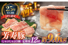 【12回定期便】SPF豚 極上 拘りの芳寿豚堪能しゃぶしゃぶセット 計800g / 豚肉 定期便 ほうじゅとん SPF豚 spfポーク 小分け バラ しゃぶしゃぶ / 南島原市 / 芳寿牧場 [SEI010]