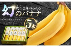 【2025年10月～発送】【皮ごと食べられる！】なかなかバナナ 5本 / バナナ フルーツ 果物 定期便 フルーツ定期便 / 南島原市 / ミナサポ [SCW036]