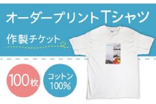 オーダープリント Tシャツ 100枚 作製 チケット / 南島原市 / 大嶌染工場 [SDP006]