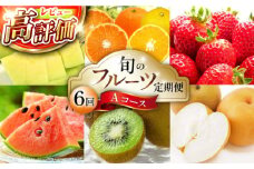 【6回定期便 Aコース】フルーツ定期便 旬のフルーツセット / いちご 柑橘類 スイカ メロン 梨 キウイ / フルーツ 定期便 ふるーつ定期便 フルーツ 詰め合わせ 果物定期便 春フルーツ 夏フルーツ 秋フルーツ 冬フルーツ / 南島原市 / 長崎県農産品流通合同会社 [SCB065]