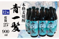 【3年以上貯蔵熟成！】本格 麦焼酎 青一髪 25° 900ml×12本 / 麦焼酎 むぎじょうちゅう 焼酎 麦 しょうちゅう むぎ 酒 お酒 さけ ギフト プレゼント 贈り物 / 南島原市 / 久保酒造場 [SAY001] 