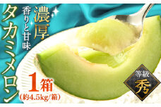 【2026年5月～発送】【さわやかな味わい!】 タカミメロン 約4.5kg（3～6玉） / メロン 南島原市 / 南島原果物屋 [SCV013]