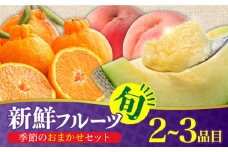 季節の果物 詰め合わせ フルーツセット 旬の果物をお任せで2～3品目お届け / フルーツ 果物 春フルーツ 夏フルーツ 秋フルーツ 冬フルーツ / 南島原市 / 吉岡青果 [SCZ012]