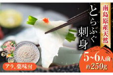 【2026年4月～発送】南島原産 天然とらふぐ刺身 5～6人前 / ふぐ フグ トラフグ ふぐアラ 魚 ヒレ酒 / 南島原市 / 大和庵 [SCJ019]