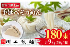 【5月〜発送】宮内庁献上 手延べ そうめん 川上の糸 9kg / そうめん 素麺 乾麺 包装有 乾麺 ギフト 贈答用 お祝い 祝 化粧箱 / 南島原市 / 川上製麺 [SCM079]