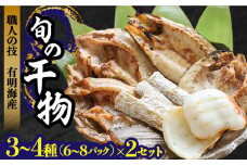 【職人の技】旬の干物 詰め合わせ 3～4種（6～8パック）×2セット / 魚 干物 干もの セット  / 南島原市 / ながいけ [SCH049]