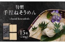 手捏ねそうめん 750g（50g×15束）/ 高級 そうめん 素麺 麺 乾麺 めん 島原手延べそうめん 島原そうめん 手延べそうめん / 南島原市 / 池田製麺工房 [SDA066]