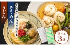 【選べる詰め合わせ】そうめん×2袋・うどん×1袋[SCL020]