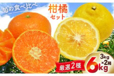 【2025年1月〜発送】【旬の食べ比べ】柑橘2種セット 約6kg（3kg×2箱） / みかん ミカン 蜜柑 柑橘 不知火 ネーブルオレンジ はるか 津之輝 津之望 スイートスプリング / 南島原市 / 長崎県農産品流通合同会社 [SCB041]