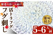 【敬老の日にお届け！】活トラフグ フグ刺し（5〜6人前）  / ふぐ フグ 河豚 トラフグ ふぐ刺し / 南島原市 / ながいけ [SCH067]