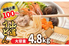 島原 手延べうどん 山道うどん 国産小麦100％ 160g×30袋 4.8kg / 島原手延べ うどん ウドン 饂飩 乾麺 麺 / 南島原市/ そうめんの山道 [SDC011]