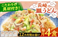 【12回定期便】冷凍 長崎皿うどん 4食 具入り / さらうどん 皿うどん 麺 / 南島原市 / 狩野食品 [SDE020]