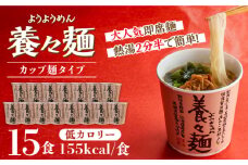 【誕生以来20年のロングセラー！】養々麺カップ入り 15個セット / ようようめん 養々麺 即席 にゅう麺 にゅうめん カップ麺 きのこ / 南島原市 / 雲仙きのこ本舗 [SBJ008]