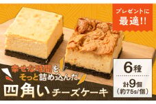 【種類豊富な詰め合わせスイーツ】チーズケーキ 6種 9個セット / ベイクドチーズケーキ スイーツ ちーずけーき おしゃれ お菓子 贈り物 おやつ ギフト お取り寄せ 人気 誕生日 個包装 / 南島原市 / Hand Made Cake WISSH [SCF002]