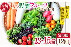 野菜 定期便【12回定期便】野菜定期便「旬の野菜・フルーツ」 詰め合わせ セット（13品〜15品）/ 野菜定期便 やさい定期便 野菜セット やさいセット ヤサイ やさい 春野菜 夏野菜 秋野菜 冬野菜 ヤサイ 旬 新鮮 ヤサイ 野菜定期便 野菜セット やさい 詰め合わせ ふるさと納税 / 南島原市 / 長崎県農産品流通合同会社 [SCB093]
