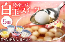 【島原半島伝統郷土スイーツ】かんざらし 食べ比べ バラエティーセット 5個入り / かんざらし 白玉 マンゴー パイン ベリーミックス / 南島原市 / はなぶさ [SCN161]