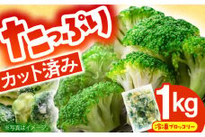 たっぷり 冷凍 ブロッコリー 1kg / ブロッコリー ぶろっこりー 野菜 やさい 小分け 冷凍 / 南島原市 / 池田海陸物産 [SEW006]
