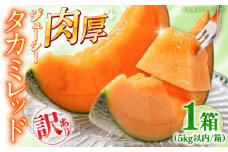 【2026年5月〜発送】訳あり タカミメロン レッド 1箱 5kg以内（3～6玉） / メロン めろん フルーツ 果物 / 南島原市 / 南島原果物屋 [SCV036]