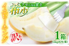 【2026年5月〜発送】訳あり メロン イエローキング 1箱 5kg以内（3～6玉） / メロン めろん フルーツ 果物 / 南島原市 / 南島原果物屋 [SCV042]