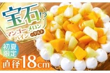 【マンゴー・メロン・パインを贅沢に】南国フルーツのタルト / タルト ケーキ フルーツ マンゴー 18cm 南島原市 / アトリエジジ [SAA032]