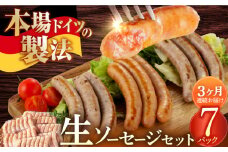 【毎月49本×3回定期便】 生ソーセージ 詰め合せ セット 7本入り×7袋 / 長与町 / 雪の浦手造りハム [EAM044] ソーセージ ウインナー 小分け 冷凍 詰合せ 詰め合わせ セット 定期便 定期 毎月