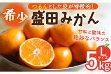 【数量限定】盛田みかん Lサイズ 約5kg（約40～45個前後）ー2024年12月より発送ー 長与町/山口農園 [EBI003] 盛田 もりた みかん 柑橘 果物 くだもの フルーツ 季節限定 先行予約 数量限定 希少 稀少 温州みかん ミカン 5kg 産地直送 長崎県産 長与町