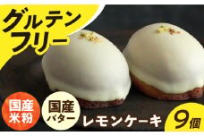 レモンケーキ【 グルテンフリー 】米粉のレモンケーキ 9個 長与町/Lilla Lotta（リラロッタ）[EBR002] ぐるてんふりー グルテンフリースイーツ スイーツ すいーつ 米粉 こめこ 詰め合わせ お菓子 れもんけーき 長崎 冷凍 個包装 人気 ランダム おかし